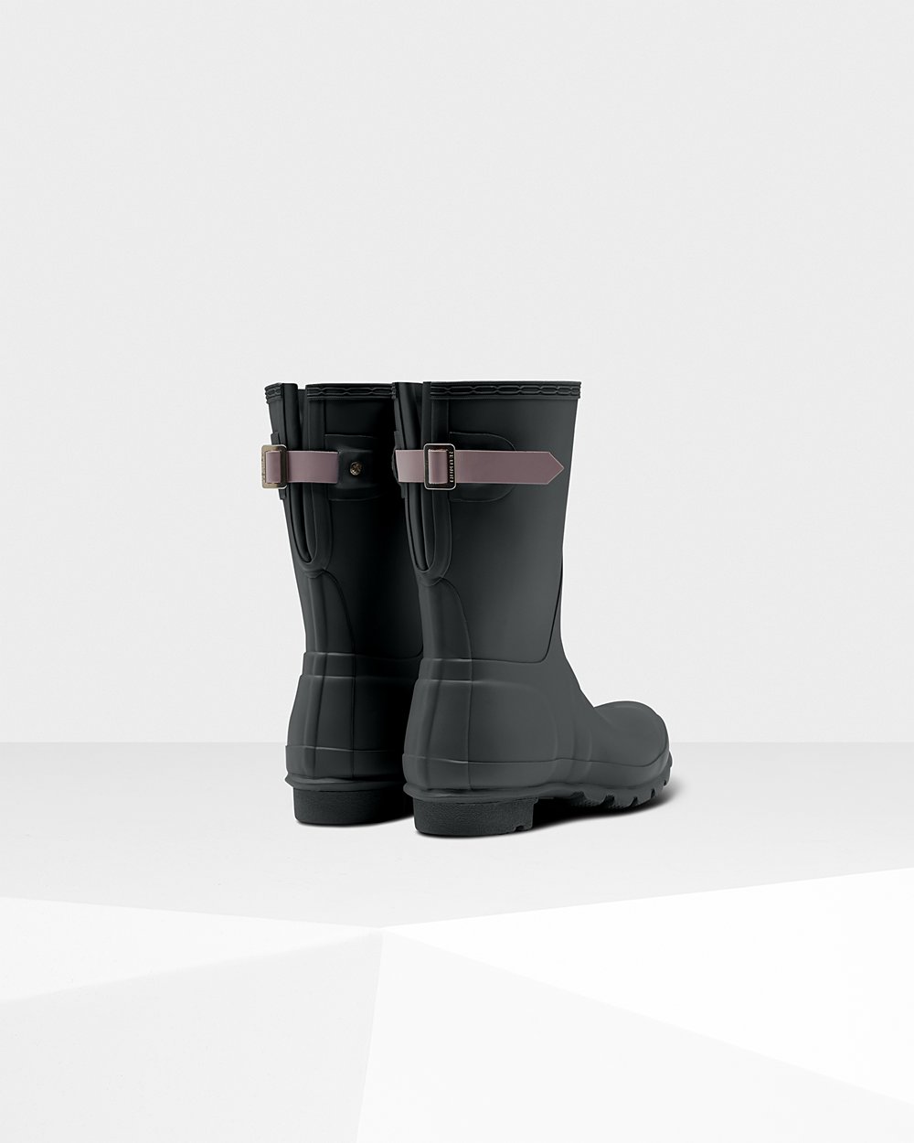 Women Hunter Original Back Adjustable | Short Rain Boots Deep Green/Purple | NZ-89207-HITR